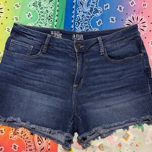 a.n.a Women's Dark Blue Jean Shorts